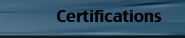 List of Certifications